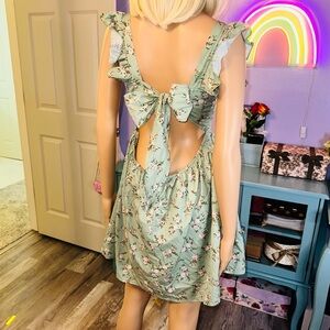 Open back floral dress